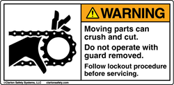 Clarion Machinery Warning Label