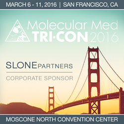 SLONE PARTNERS Announces Corporate Sponsorship of Molecular Med TRI-CON 2016