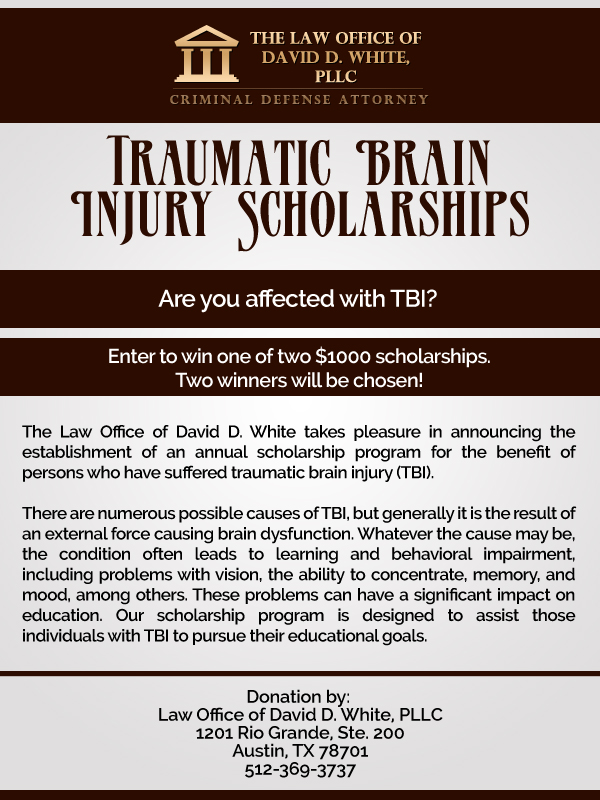 Texas Tech Scholarships >> Austin Attorney Announces Annual Traumatic Brain Injury Scholarships Texas Tech Scholarships >> Austin Attorney Announces Annual Traumatic Brain Injury Scholarships