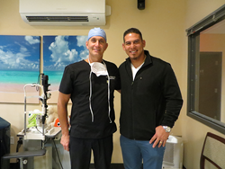 Washington Nationals' Wilson Ramos with DC LASIK Surgeon Andrew E. Holzman