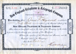 Scripophily.com is Now Offering an Original New England Telephone & Telegraph Company Stock Certificate signed by Theodore Vail (First President of AT&T) dated 1883.