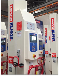 ebright Smart Control System on Stertil-Koni Battery Wired Mobile Column Lifts