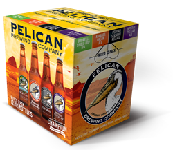 A variety pack of craft beer from Oregon's Pelican Brewing Company.