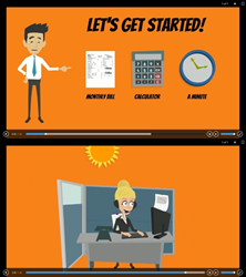 Screenshots of Luminext's educational video designed to help people lower their bills.