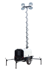 4,000 Watt Metal Halide Floodlight Tower with Diesel Engine Generator