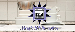 The Magic Dishwasher is a household invention which will revolutionize how people clean their kitchen and dining utensils at home.