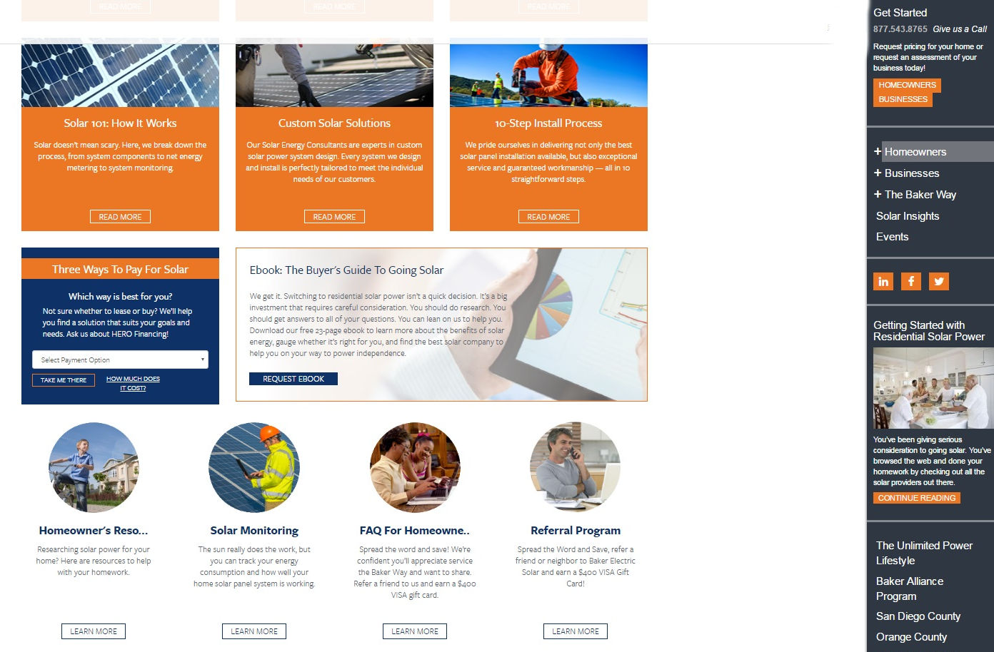 Baker Electric Solar’s New site Reflects Its Position as San Diego’s