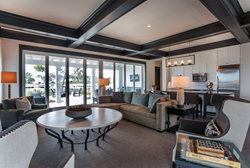 This model home was designed to be conducive for both intimate gatherings and large social events, plus maximize privacy when guests retire to their rooms.