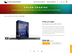 Final Cut Pro X - FCPX LUT Night - Pixel Film Studios Effect