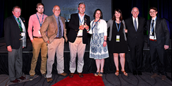 Left to Right: Wayne Parks, Benjamin Adams, John Durgin, Jay Bondurant, Julie Porter, Lindsay Issac, ESOP Association President J. Michael Keeling, and Jesse Cloutier