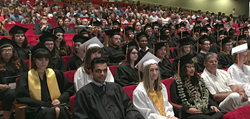 graduates sitting at ceremony