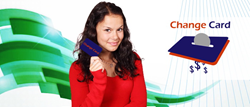 The Change Card is a technological invention that allows consumers who pay in cash to receive their exact change at all times, thus incurring savings.