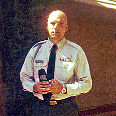 Jennings in uniform before his deployment to Iraq