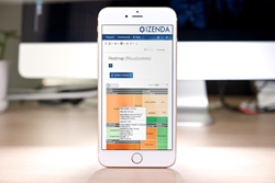 iPhone 6 with Izenda BI platform dashboard