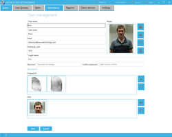 face and fingerprint biometrics for time and attendance logging