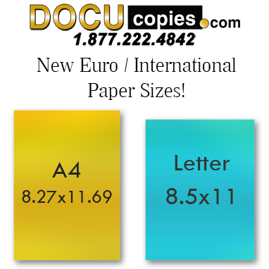 DocuCopies.com Adds A4 and Other European Standard Paper Sizes to their