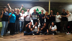 Los Angeles team with Moty Ginsburg, CEO of Treeium celebrating their first Inc 500 listing