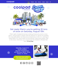 Coolpad Summer Snow Day promotion