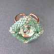 Adjustable Copper Beaded Bezel Swarovski Crystal Ring, Lexi Butler Designs