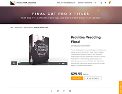 FCPX - ProIntro Wedding Floral - Pixel Film Studios Plugin