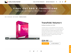 Pixel Film Studios Plugin - TransFold Volume 4 - FCPX