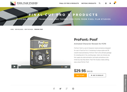Pixel Film Studios Plugin - ProFont Poof - FCPX