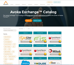 Avoka Exchange Catalog of Pre-Integrated Account Opening Services