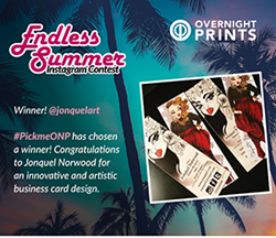OvernightPrints Instagram contest winner