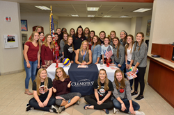 Dietzen meets Moon Area High School Girls Volleyball team