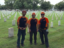 SAVATREE CREW VOLUNTEERS AT FORT SNELLING NATIONAL CEMETARY FOR SALUTING BRANCHES