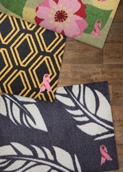 Pink Ribbon Welcome Mats from Carpet One