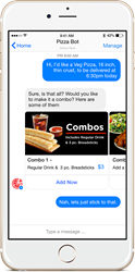 Pizzabot can help you order pizza, check delivery time & more
