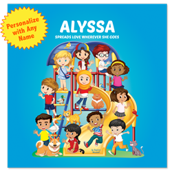 Spread Love Wherever You Go is a personalized children's book designed to spread love and stop bullying.