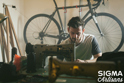 Mike Zinger works behind the sewing machine for his artisan bicycle bag company, Farsik Supply. The story is shot entirely on Sigma Art-series lenses by Mindspark Cinema.