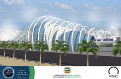 Hyperloop Station Design Rendering from Team Future Architects of the UAE