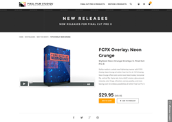 Final Cut Pro X Plugin - FCPX Overlay Neon Grunge - Pixel Film Studios