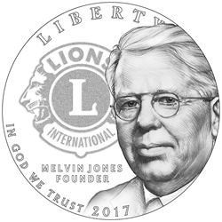 Lions Clubs International Centennial Silver Dollar Obverse