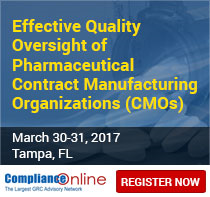 Effective Quality Oversight of Pharmaceutical Contract Manufacturing Organizations (CMOs)