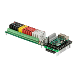 The OPTO-P1-40P carrier board provides a GPIO interface between your Raspberry Pi and Opto 22 digital I/O modules on select mounting racks