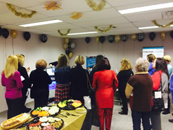 Crowd photo of live demo on HydraFacial MD at MilfordMD