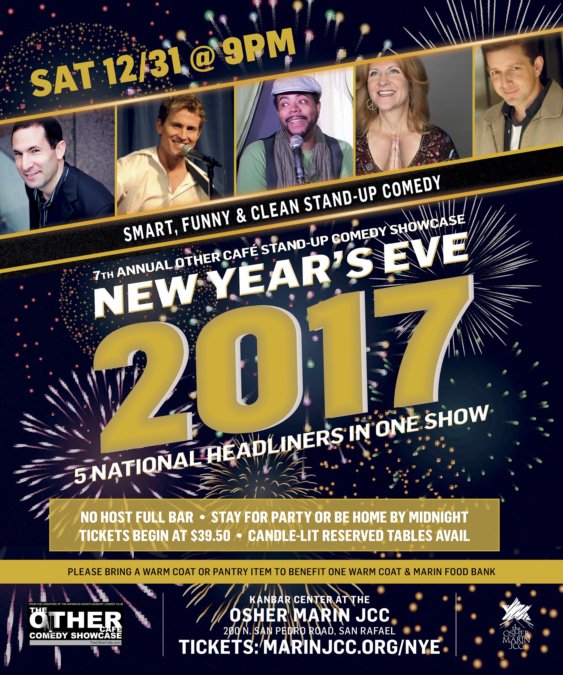 The Other Cafe's New Year’s Eve Comedy Show Returns to Osher Marin JCC