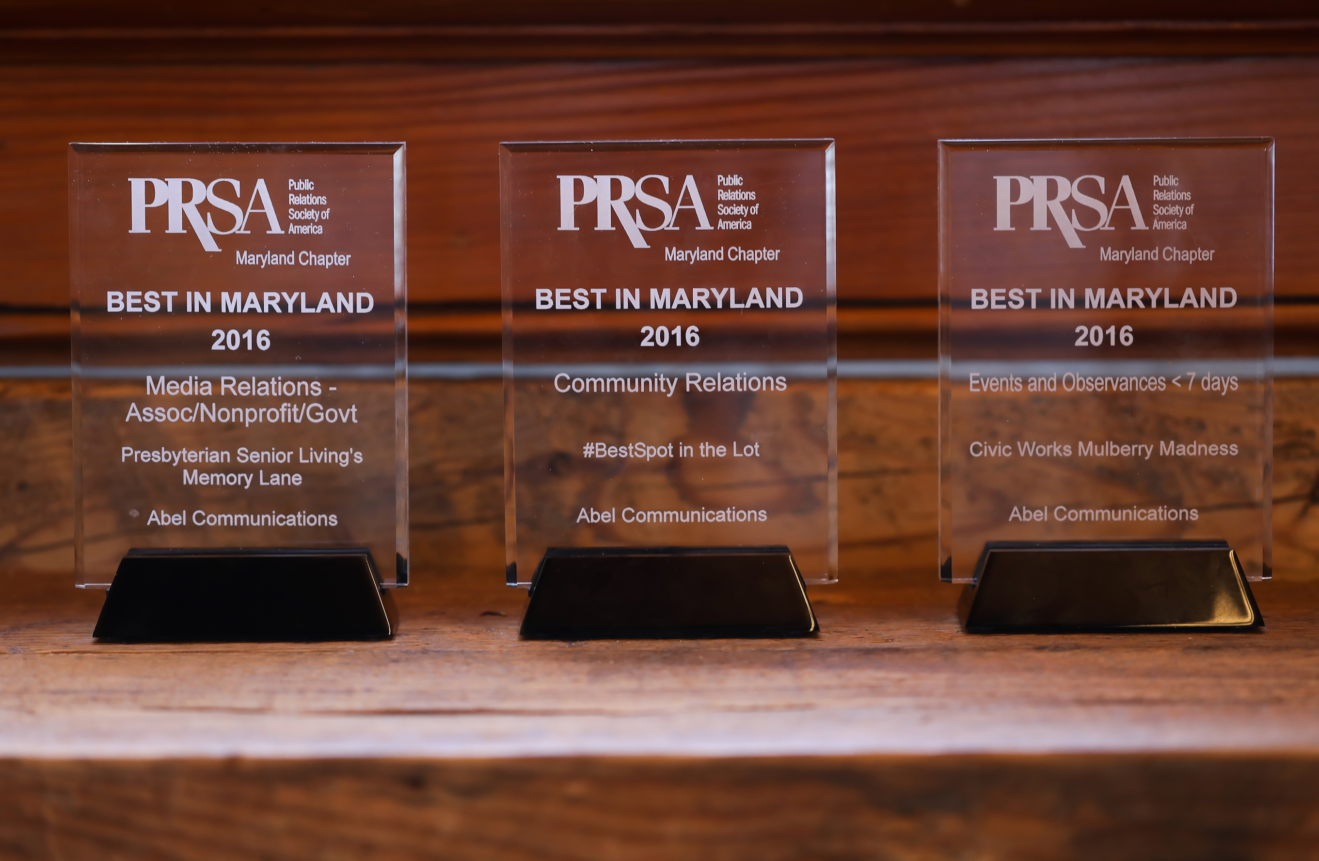 Abel Communications Takes Home Six Awards At PRSA’s Best In Maryland Gala