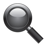 Magnifying glass searching for images