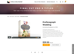 FCPX Plugin - ProParagraph Wedding - Pixel Film Studios