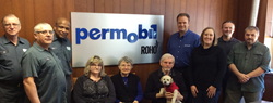 Current Prairie employees meet with two of the Permobil team.