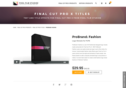 ProBrand Fashion - FCPX - Pixel Film Studios Plugin