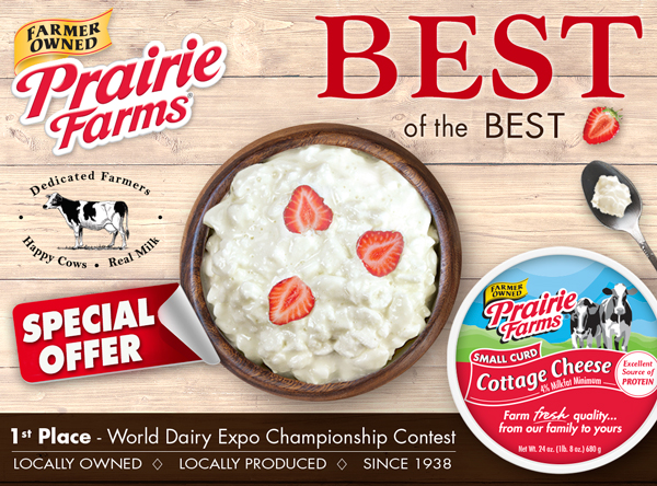 A Year Of Honors Prairie Farms Cottage Cheese Was The Best Of