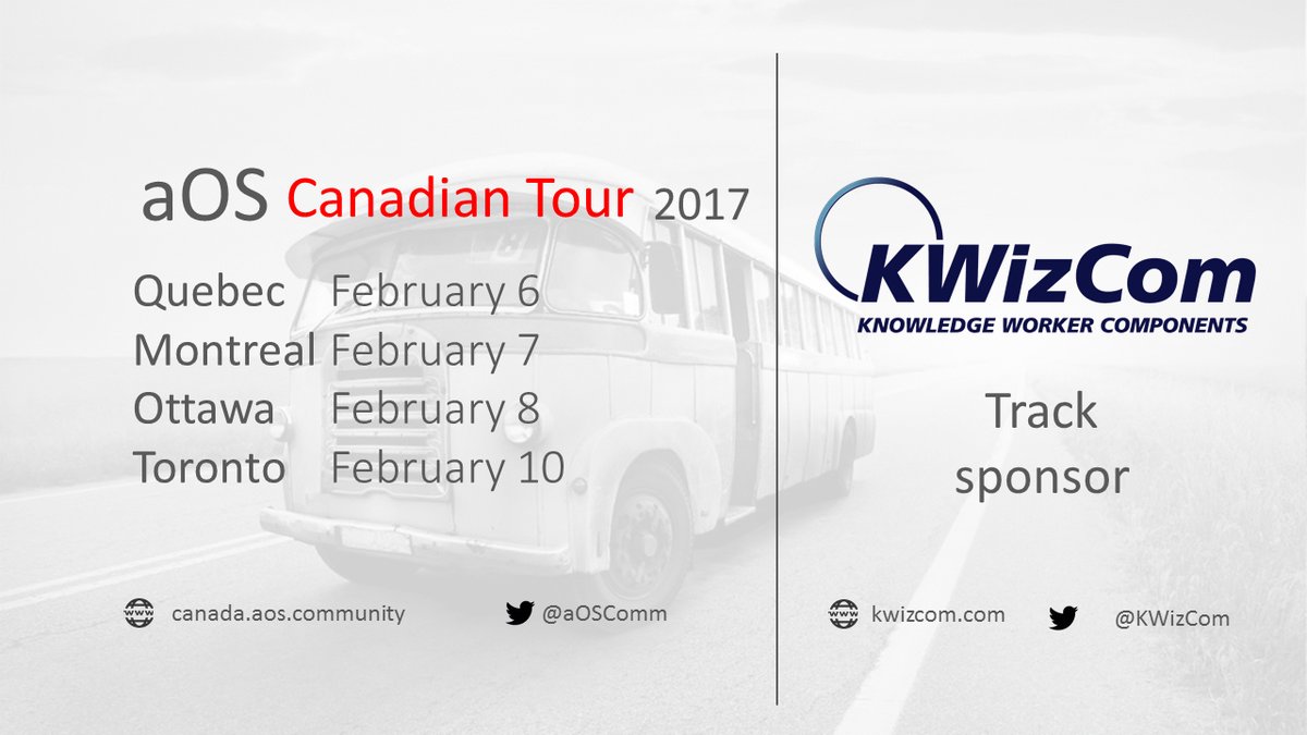 Kwizcom Confirmed As A Sponsor Of Aos Canadian Tour In Toronto