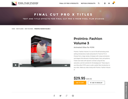Pixel Film Studios Plugin - ProIntro Fashion Volume 3 - FCPX