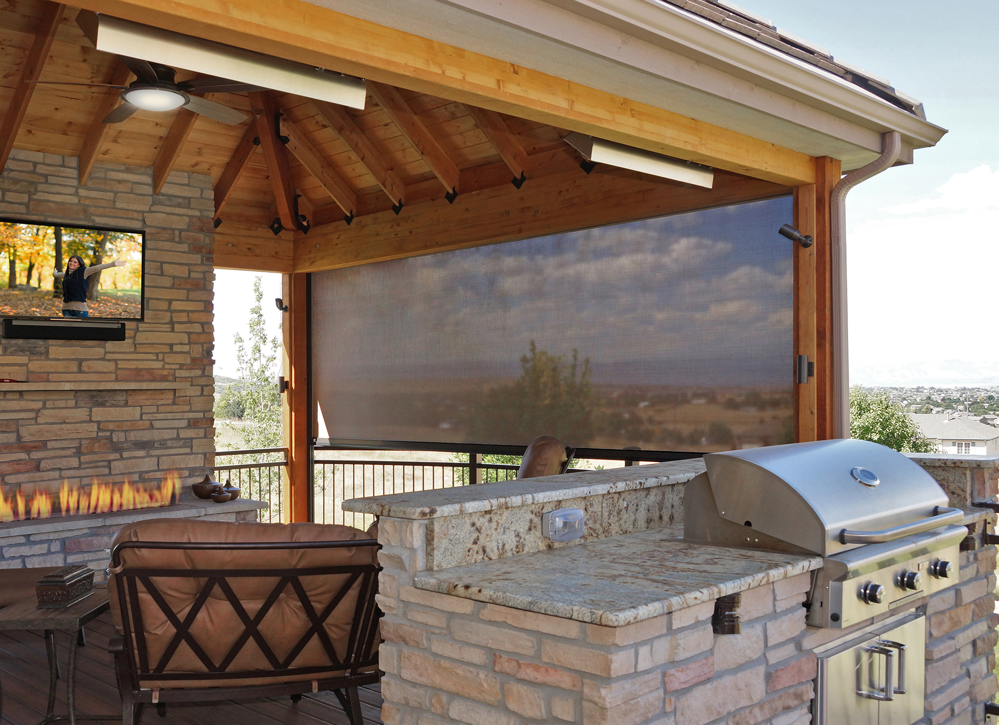 New Oasis® Retractable Insect Screens Driven by Lutron™ from Insolroll